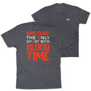 Wrestling Short Sleeve T-Shirt - Blood Time (Back Design)