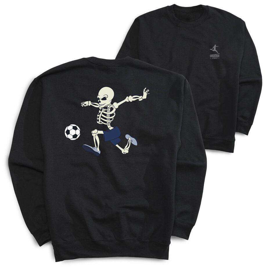 Soccer Crewneck Sweatshirt - Skeleton Striker (Back Design)