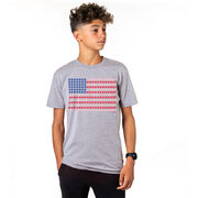 Softball/Baseball T-shirt Short Sleeve Patriotic Baseball