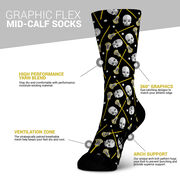 Guys Lacrosse Graphic Flex Mid-Calf Socks - Diehard