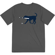 Baseball Short Sleeve Performance Tee - Navy Baseball Dog