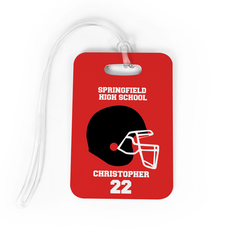 Football Bag/Luggage Tag - Personalized Team Helmet