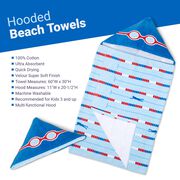 Swimming Hooded Towel - Lanes