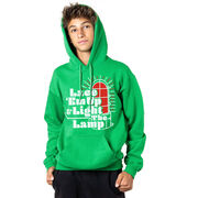 Hockey Hooded Sweatshirt - Lace 'Em Up And Light The Lamp