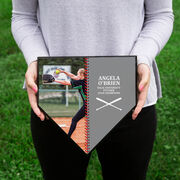 Softball Home Plate Plaque - Player Photo Stitch