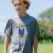 Baseball Short Sleeve Performance Tee - Dinger the Baseball Dog