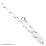 Hockey Lace Bracelet White Adjustable Wrister Bracelet