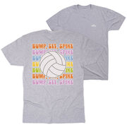 Volleyball Short Sleeve T-Shirt - Bump, Set, Spike (Back Design)