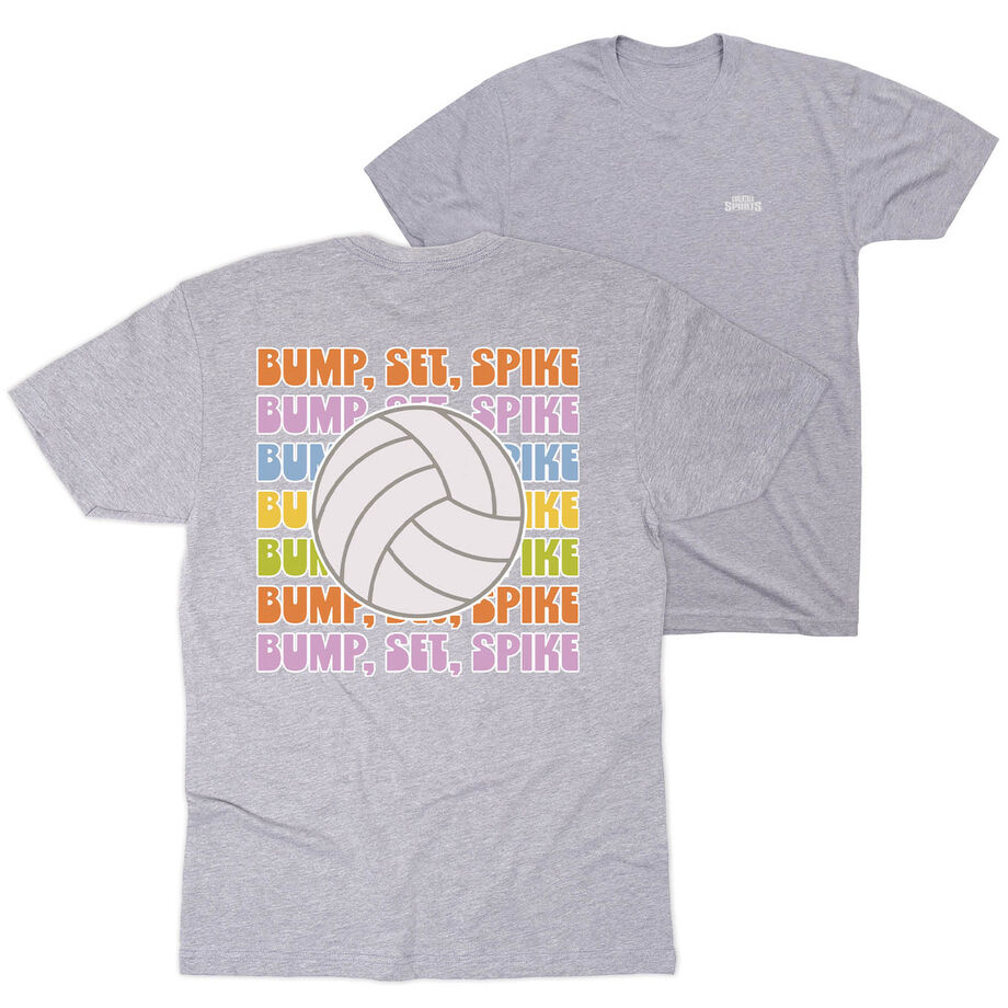 Volleyball Short Sleeve T-Shirt - Bump, Set, Spike (Back Design)