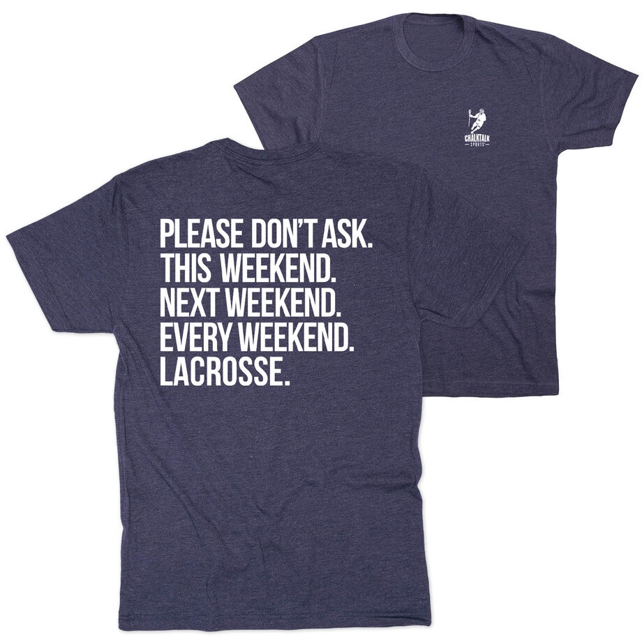 Lacrosse Short Sleeve T-Shirt - All Weekend Lacrosse (Back Design)