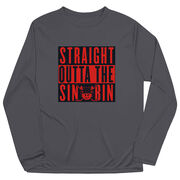 Hockey Long Sleeve Performance Tee - Straight Outta The Sin Bin