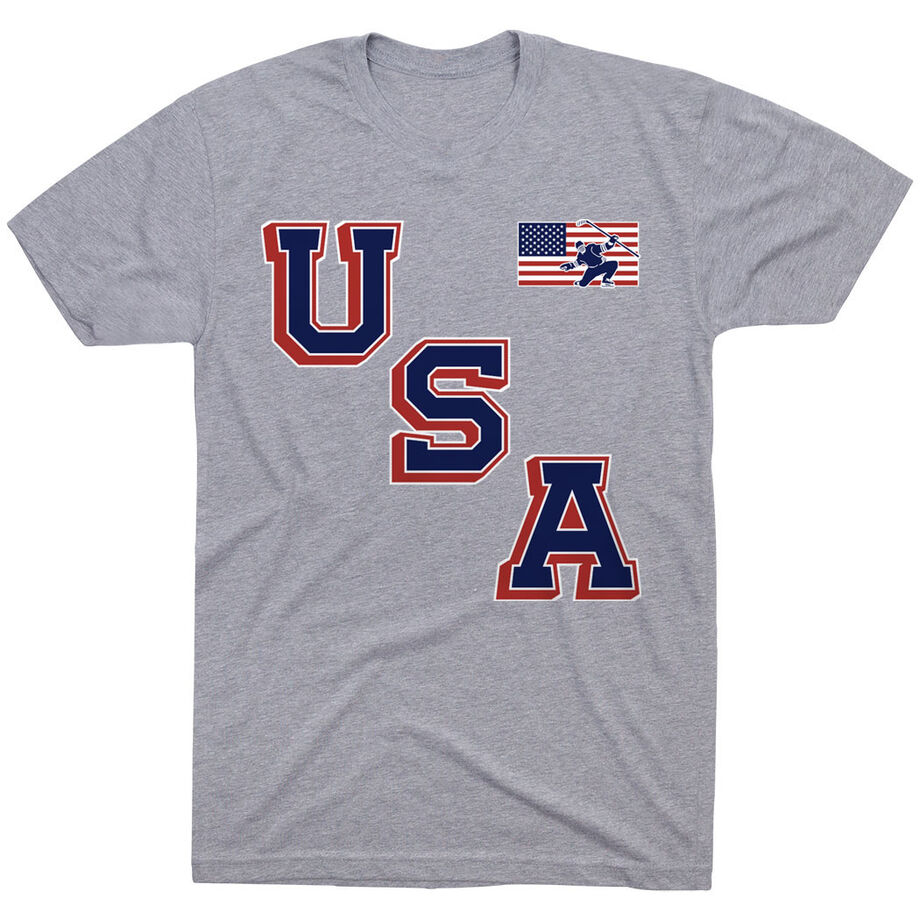Hockey T-Shirt Short Sleeve - Hockey USA Gold