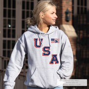 Hockey Hooded Sweatshirt - Hockey USA Gold