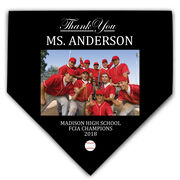 Baseball Home Plate Plaque - Thank You With Photo