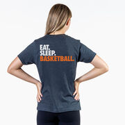 Basketball Short Sleeve T-Shirt - Eat. Sleep. Basketball. (Back Design)