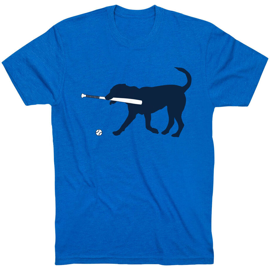 Baseball T-Shirt Short Sleeve - Navy Baseball Dog