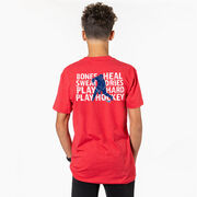 Hockey Short Sleeve T-Shirt - Bones Heal Hockey (Back Design) 