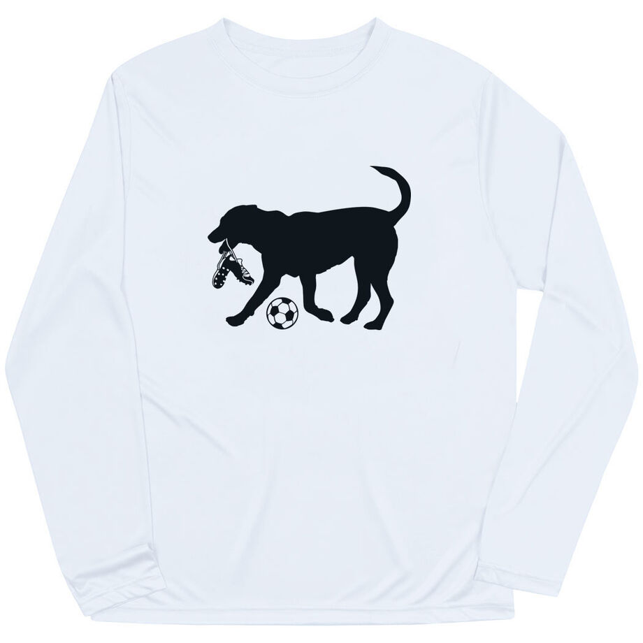 Soccer Long Sleeve Performance Tee - Spot The Soccer Dog