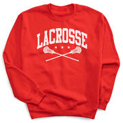 Guys Lacrosse Crewneck Sweatshirt - Lacrosse Crossed Sticks