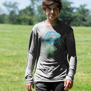 Hockey Long Sleeve Performance Tee - Have An Ice Day Smiley