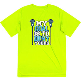 Guys Lacrosse Short Sleeve Performance Tee - My Goal Is To Deny Yours