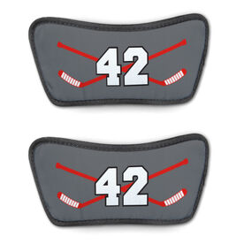 Hockey Repwell&reg; Sandal Straps - Hockey Crossed Sticks with Number
