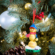 Softball Ornament - Softball Snowman