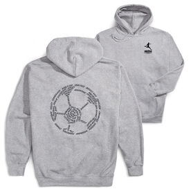 Soccer Hooded Sweatshirt - Soccer Words (Back Design)
