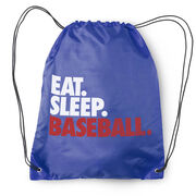 Baseball Drawstring Backpack Eat. Sleep. Baseball.