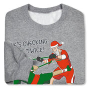 Guys Lacrosse Crewneck Sweatshirt - Checking It Twice Lacrosse