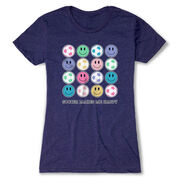 Soccer Women's Everyday Tee - Soccer Makes Me Happy