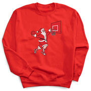 Basketball Crewneck Sweatshirt - Slam Dunk Santa