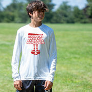 Baseball Long Sleeve Performance Tee - Baseball's My Favorite