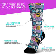 Volleyball Graphic Flex Mid-Calf Socks - Volleyball Life