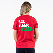 Soccer Short Sleeve T-Shirt - Eat. Sleep. Soccer (Back Design)