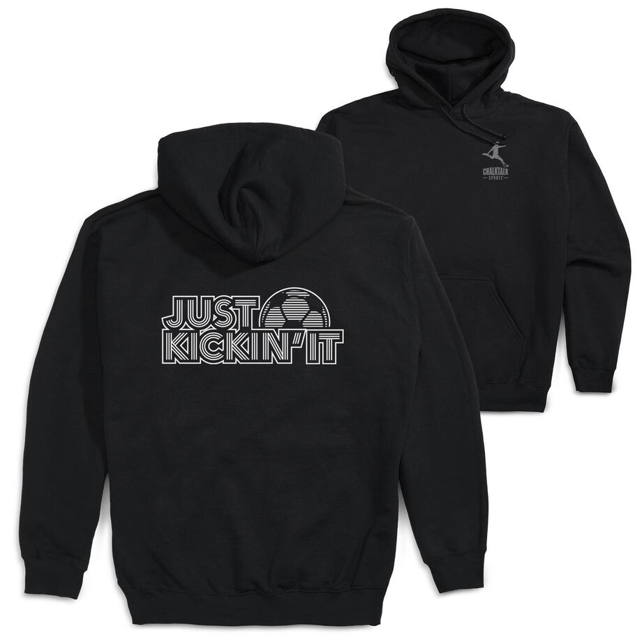 Soccer Hooded Sweatshirt - Just Kickin' It (Back Design)