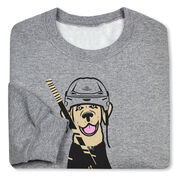 Hockey Crewneck Sweatshirt - Hunter the Hockey Dog