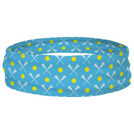 Girls Lacrosse Multifunctional Headwear - Crossed Sticks and Ball Pattern RokBAND