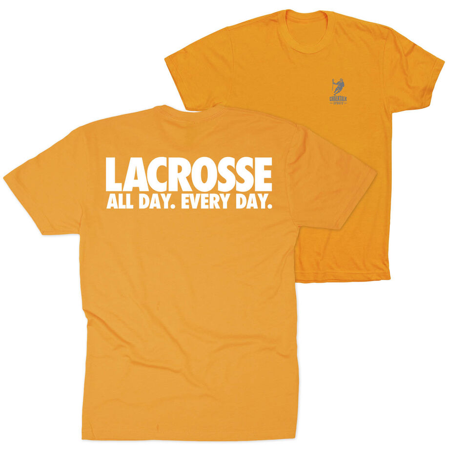 Guys Lacrosse T-Shirt Short Sleeve - All Day Every Day (Back Design)