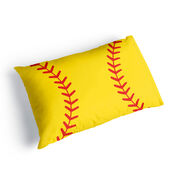 Softball Pillowcase - Close Up Stitches