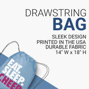 Cheerleading Drawstring Backpack Eat. Sleep. Cheer.