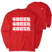 Cheerleading Tshirt Long Sleeve - Retro Cheer (Back Design)