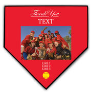 Softball Home Plate Plaque - Thank You With Photo