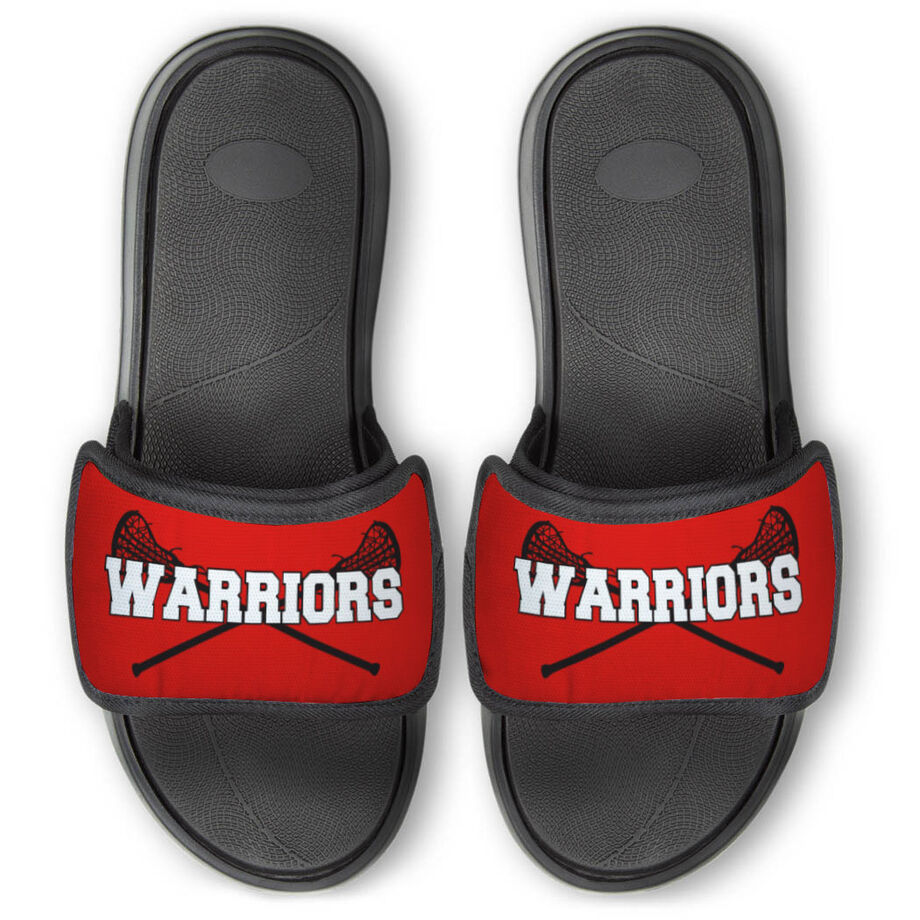 Girls Lacrosse Repwell&reg; Slide Sandals - Personalized with Sticks