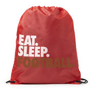 Football Drawstring Backpack Eat. Sleep. Football.