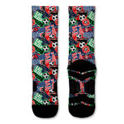 Soccer Graphic Flex Mid-Calf Socks - Soccer Life