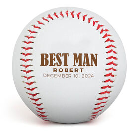 Engraved Baseball - Best Man