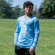 Guys Lacrosse Long Sleeve Performance Tee - My Goal Is To Deny Yours Defenseman