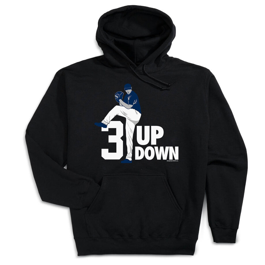 Baseball Hooded Sweatshirt - 3 Up 3 Down