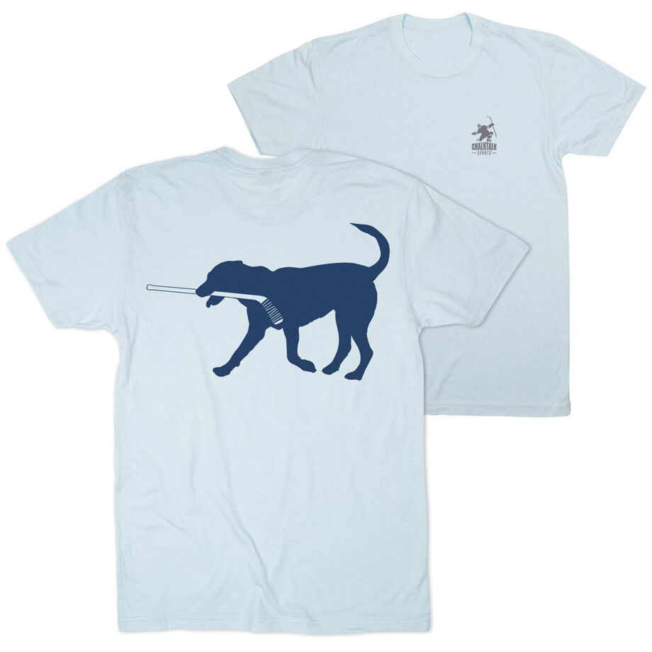Hockey Short Sleeve T-Shirt - Rocky The Hockey Dog (Back Design)
